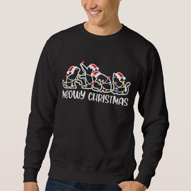 Sweatshirt Noël de Meowy, Mignonne Père Noël Chats Saison de  (Devant)