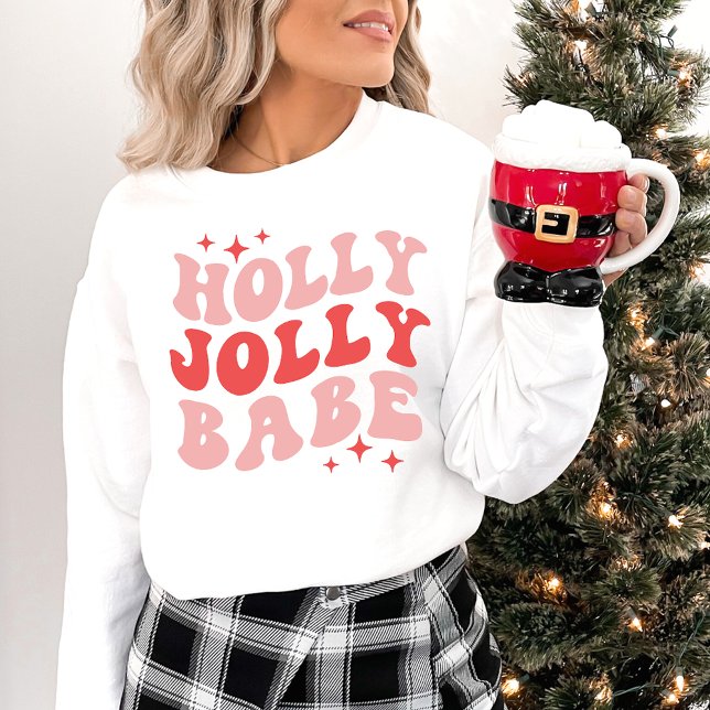Sweatshirt Noël de vacances Holly Jolly Babe (Créateur téléchargé)