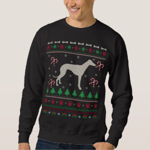 Sweatshirt Noël drôle Noël laide Italien Greyhound Chien Noël
