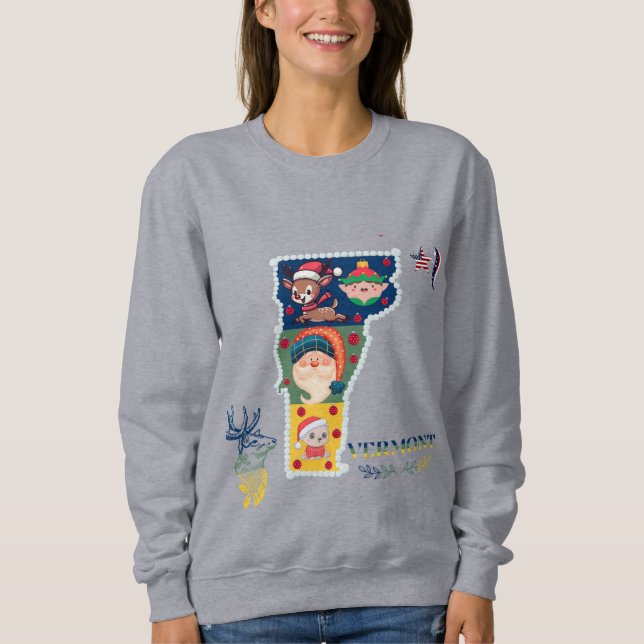 Sweatshirt Noël du Vermont (Devant)