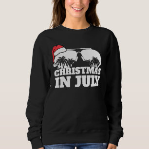Sweatshirt Noël En Juillet Chapeau Et Lunettes De Soleil Du P