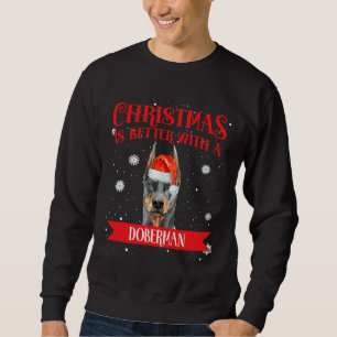 Sweatshirt Noël Est Mieux Avec Un Doberman 265