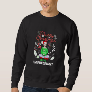Sweatshirt Noël et enceinte je père mère ventre rond