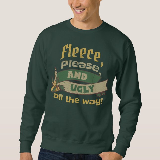 SWEATSHIRT NOËL FLOTTE, S'IL VOUS PLAÎT ET MAL TOUT LE CHEMIN (Devant)