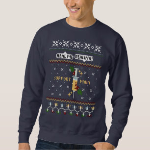 Sweatshirt Noel Gamer Support Main Pixel Art Syringe