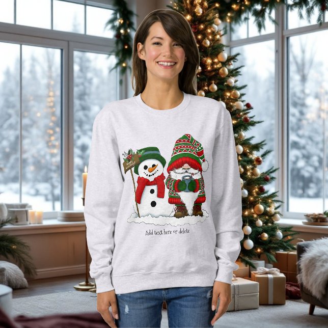 Sweatshirt Noël Gnome Snowman mignonne (Créateur téléchargé)