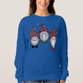 Sweatshirt Noël Gnomes Plaid Colorful Funny Noël