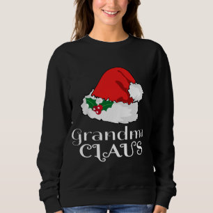 Sweatshirt Noël Grand-mère Claus Correspondant Pyjama Santa C
