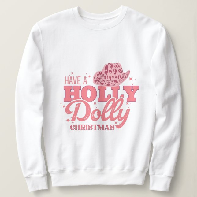 Sweatshirt noël, joyeux et lumineux, joyeux, moderne, rétro t (Design devant)