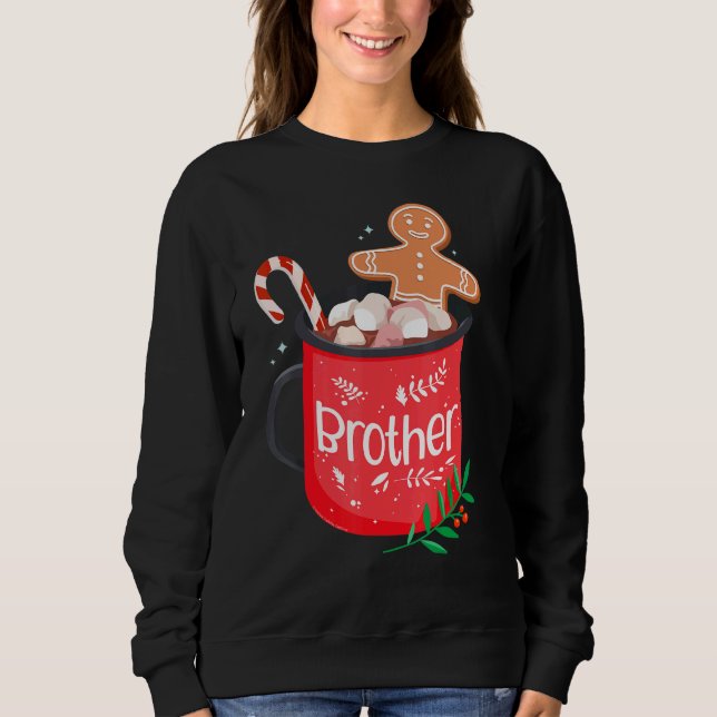 Sweatshirt Noël Matching Family Cocoa Mug With Candy Can (Devant)