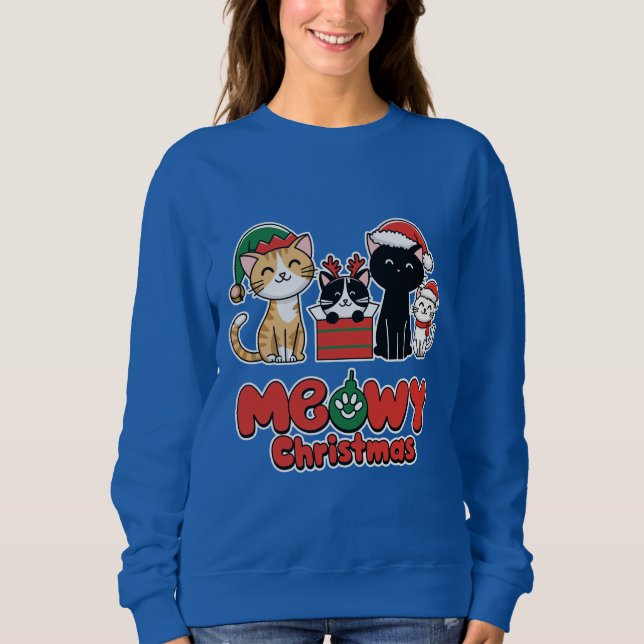 Sweatshirt Noël Meowy (Devant)