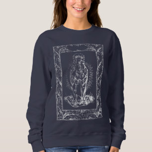 Sweatshirt Noël Nativité Madonna et Enfant Holly Frontière