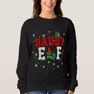 Sweatshirt Noël Noël Noël Noël papa elfe Noël éclaire la fami