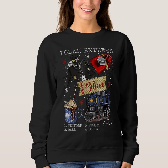 Sweatshirt Noël Pôle Nord Express Polaire Tous à l'étranger N (Devant)
