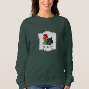 Sweatshirt Noël Santa Hat Yorkshire Terrier Yorkie Cute