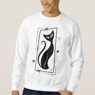 Sweatshirt Noël Star Chat Cool Mid-Century moderne atomique