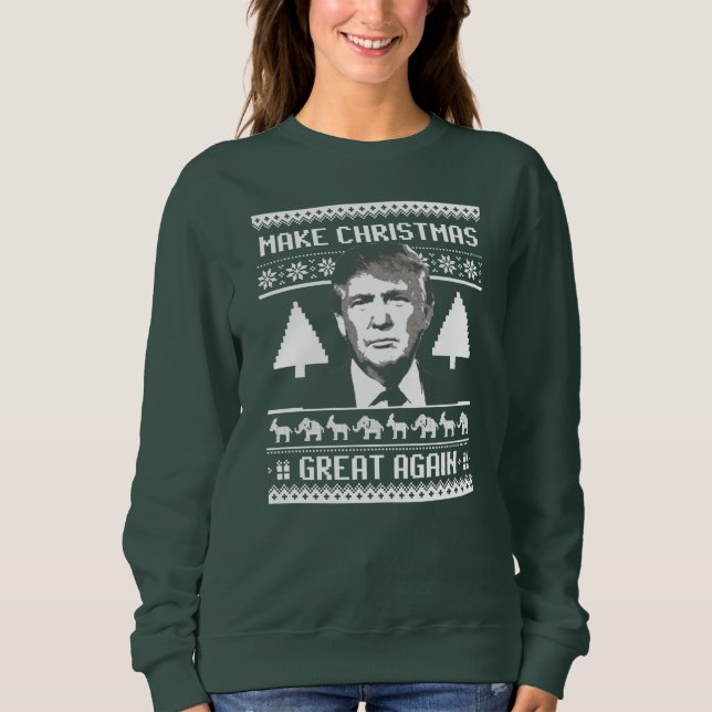 Sweatshirt Noël Trump - Rendre Noël meilleur (Devant)