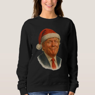 Sweatshirt Noël Trump Visage Père Noël Drôle Xmas Meme