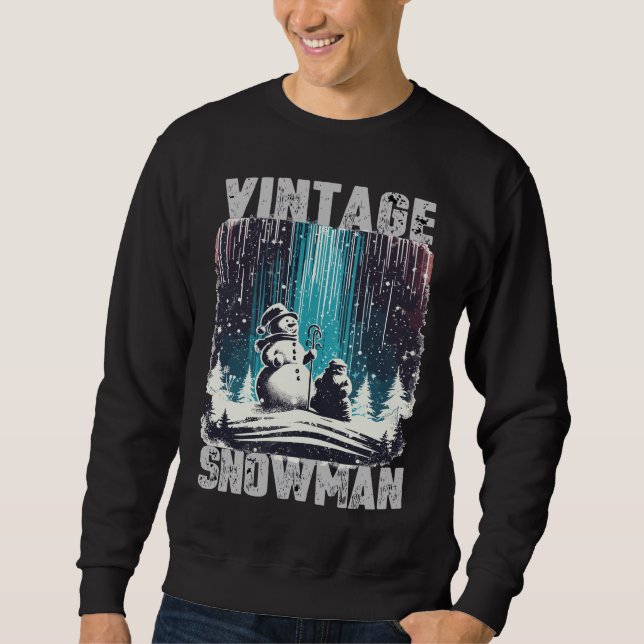 Sweatshirt Noël vintage Snowman (Devant)