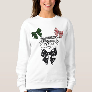 Sweatshirt Nœud papillon à motifs Coquette tout ce que je veu