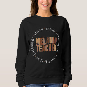 Sweatshirt Noir Afro Africain Enseignant Histoire Noire Mois
