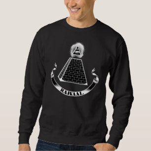 Sweatshirt Noir d'encolure ras du cou de Kawaal Illuminati