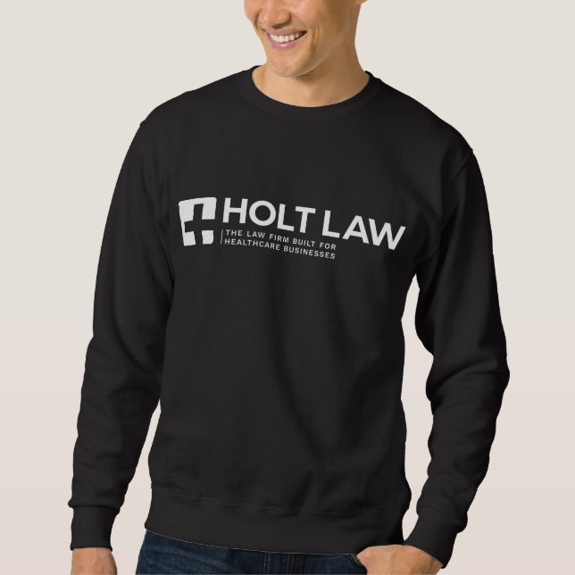 Sweatshirt noir Holt Law (Devant)