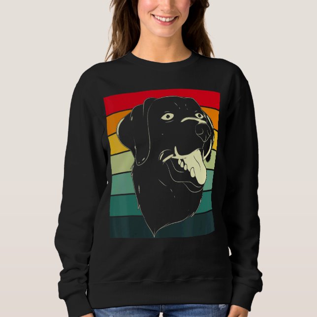 Sweatshirt Noir Labrador Animaux de compagnie Propriétaire de (Devant)