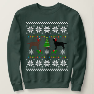Sweatshirt Noir Labrador et chocolat Labrador Noël