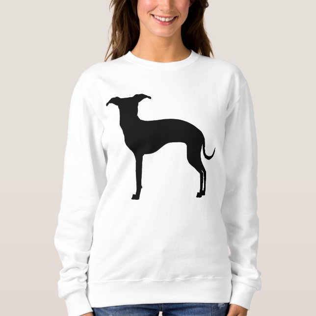 Sweatshirt Noir (Ou Votre Couleur) Italien Gris Silhouette (Devant)