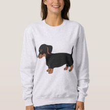 Sweatshirt noire et Brown de Dachshund