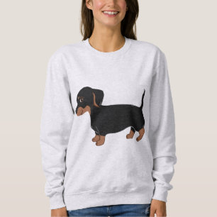 Sweatshirt noire et Brown de Dachshund