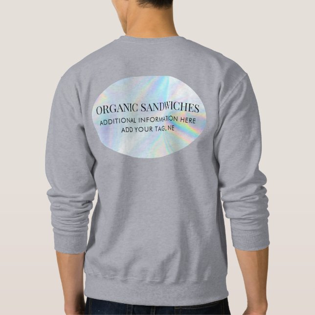 Sweatshirt Nom commercial moderne Minimaliste Personnalisé (Dos)