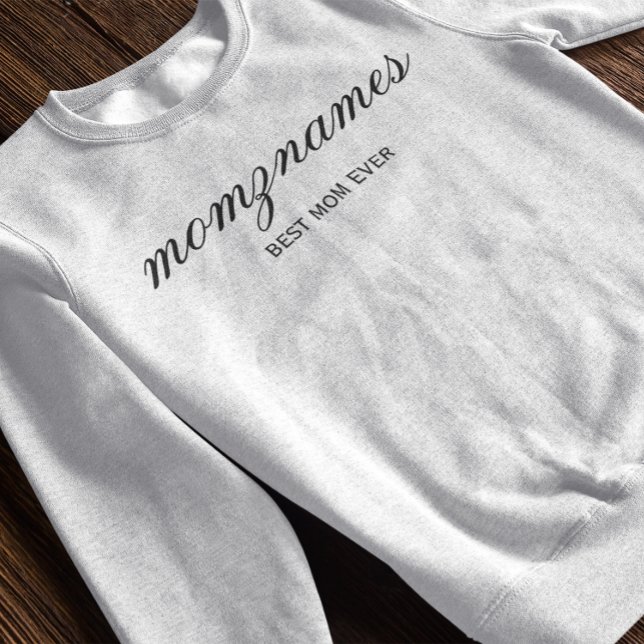 Sweatshirt Nom de la calligraphie personnalisée de la meilleu (Créateur téléchargé)