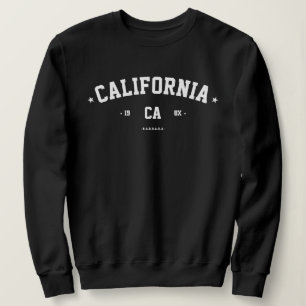 SWEATSHIRT NOM DE LA VILLE D'ÉTAT MODERNE INITIALES ANNÉE CAL