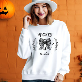 Sweatshirt Nom de l'Halloween en dentelle noire de la sorcièr