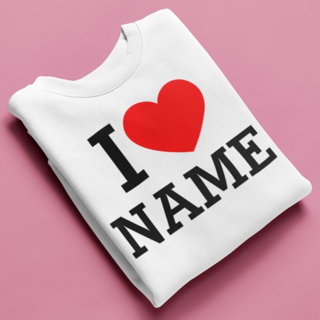 Sweatshirt Nom du coeur (Créateur téléchargé)