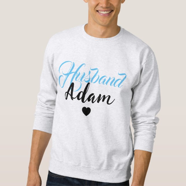 Sweatshirt Nom du mari personnalisé moderne - Cool personnali (Devant)