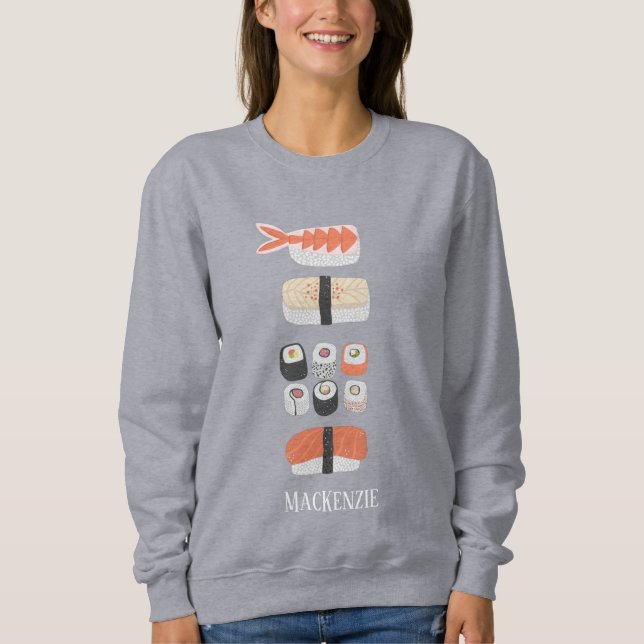 Sweatshirt Nom du rouleau Sushi Nigiri Sashimi Maki (Devant)