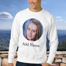 Sweatshirt Nom photo de famille personnalisée Personnalisé