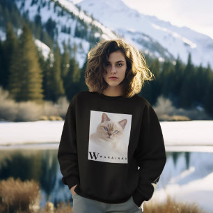 Sweatshirt Nom photo personnalisé Femmes personnalisées