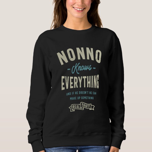 Sweatshirt Nonno Knows Everything Grandpa (Devant)