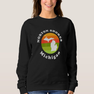 Sweatshirt Norton Shores Michigan Extérieur Lever de soleil M