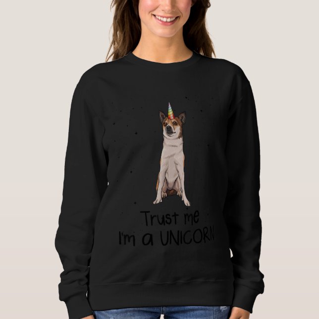 Sweatshirt Norvégien Lundehund Faites-moi confiance Je suis U (Devant)