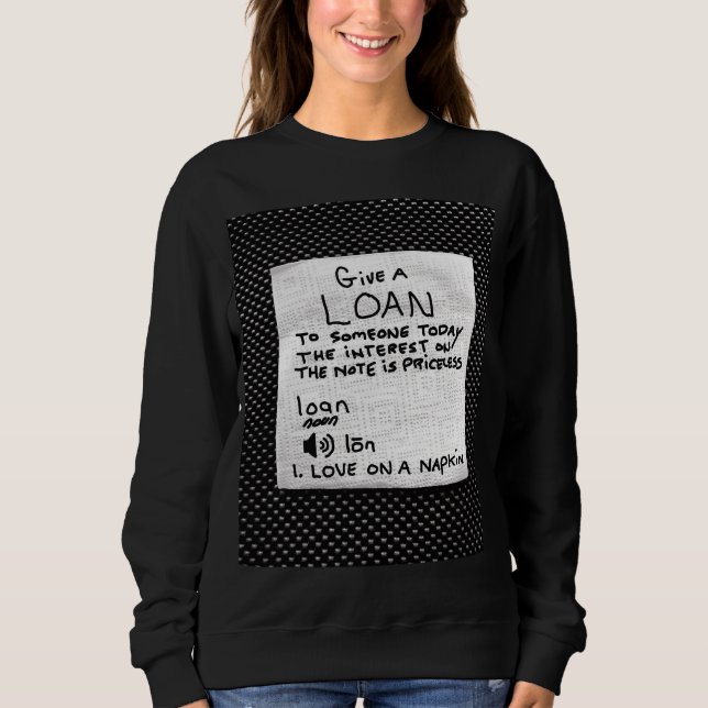 SWEATSHIRT NOTE SUR UN NAPKIN (Devant)