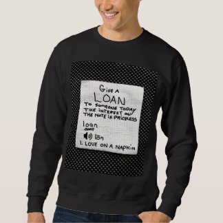SWEATSHIRT NOTE SUR UN NAPKIN