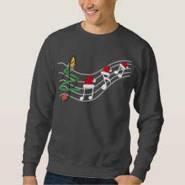 Sweatshirt Notes de musique de Noël Santa Hat Treble Clef