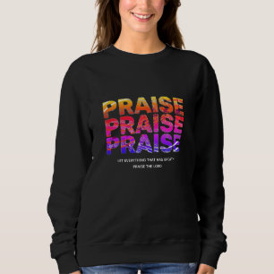 Sweatshirt Notes de musique PRAISE élégant Christian