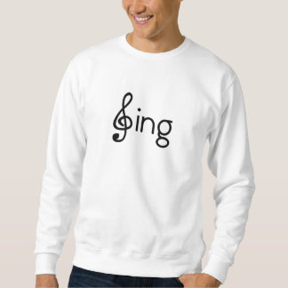 Sweatshirt Notes d'enregistrement d'image de Sing Clef Word