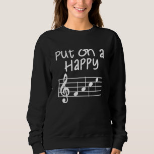 Sweatshirt Notes Musicales Mises Sur Un Visage Heureux Mignon